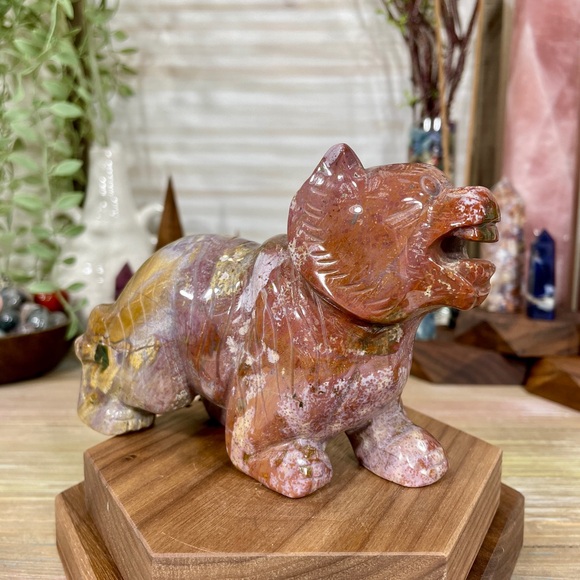 0971 Ocean Jasper Tiger Crystal Carving - Picture 3 of 13